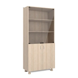 Filing cabinet with glass