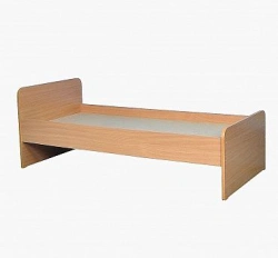 Single beds on laminated chipboard frame