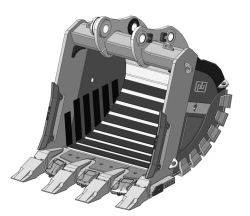 Heavy duty rock bucket RDX-83.22-NF1