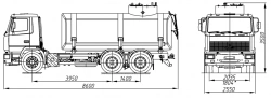 Tank truck for transportation of food liquids (technical water) ??? 4680G3-20 on chassis MAZ 6312C3, 6312C5, 6312V5, 631226