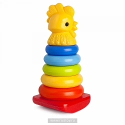 Cockerel rocking pyramid