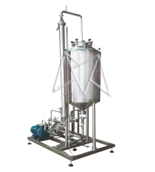 Installation deodorising and deaerating P8-ODU-10 for vacuum degassing of food liquids