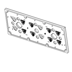 Lens for LED luminaires AMT-ST-173x70-5050(12)-T2M-R