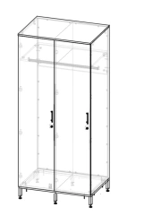 Metal sectional cupboard RM 06/07