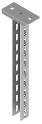 U-shaped suspension profile BSUF 5/13-000, with overall dimensions from 50x50x200 mm to 50x50x6000 mm, with metal thickness from