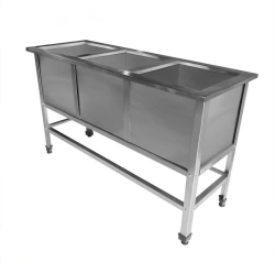 Three-section wash tub