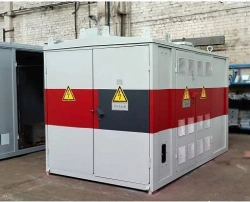Complete transformer substations of kiosk type (KTP)
