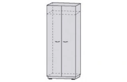 Double-leaf wooden cupboard