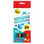 Watercolour pencils "Leo" "Learn" LNSWP-24 Set of watercolour pencils sharpened 4 x 24 colour.