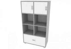 Single-sided shelving unit 798x380x1450 mm (WxHxH)
