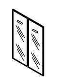 Medium glass doors. Furniture set "Bond"
