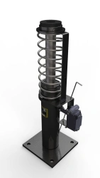 Buffer of energy-dispersing type model GB-L for lifts