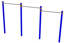 Multilevel stationary crossbars for performing the test "Pull-up from hanging on a high bar" TP-001