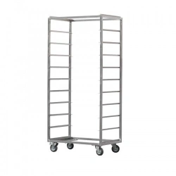 Pin trolley for trays and gastronorms