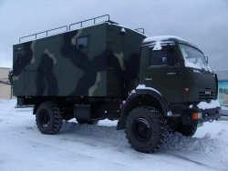 Van truck model 574205 on KAMAZ-43502-D5 chassis