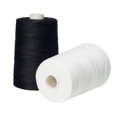 Synthetic reinforced sewing thread with polyester braid 200LL
