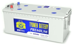 Accumulative lead starter battery TYUMEN BATTERY 6ST-220L PREMIUM bolt