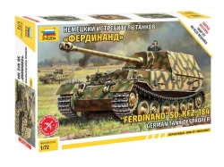 Assembled model German tank fighter "Ferdinand"