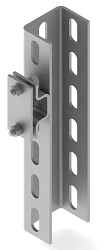 Earthing strip holder BS PZ, with overall dimensions 80x40x53, metal thickness 4,0 mm, stainless steel grade AISI 316.
