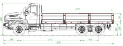 Flatbed truck 4594U3 on chassis Ural 73945-01