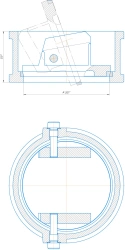 Butterfly check valve DN 200