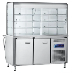 Refrigerated high-temperature display counter with refrigerated chamber PVV(H)-70M-S-OK (kashir.)