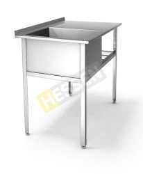 Table with built-in welded stainless steel bathtub VSP 12*6/5