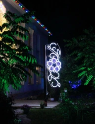LED console (LED panel) "Winter Flower" - decorative street lamp on the brackets (modifications 220V, 24V, 24)