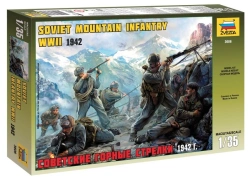 Assembled model "Soviet mountain gunners 1942"