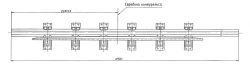Crossing rail with counter rail of the project 2869.04.000-01