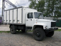 Trucks with diesel engine type 37121, modification 37121B on the basis of chassis GAZ, type 3308, modification 33088