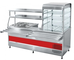 Refrigerated display counters type PVCM-70KMU right stainless steel