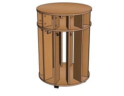 Round towel rack on wheels, 12 cells/ SD71