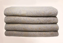 Smooth-dyed terry bathing sheets made of mixed yarn (cotton 70% + bamboo 30%)