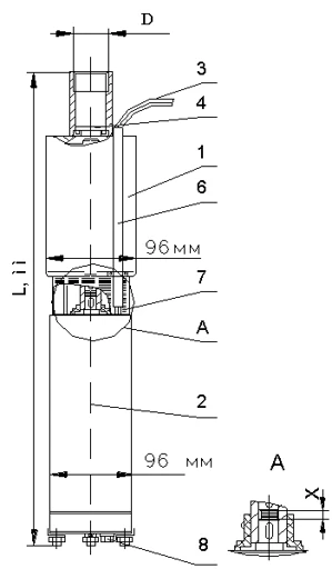 Centrifugal Submersible Pump Unit ECW 4-6.5-150