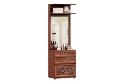 Alexandria LD 125.100.000 combination bedside table with mirror Walnut