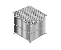 Canopy for dustbins (2x2m) 305.26.00