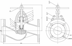 Shut-off and regulating flanged bore valve DN 65 PN 10 series 458 (KMIA.491125.001-05)