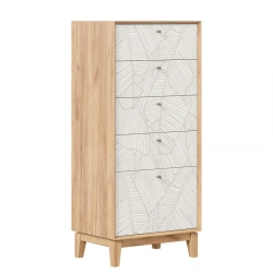 Roiben LD.640040.000 High bedside cabinet (Golden Oak/White)