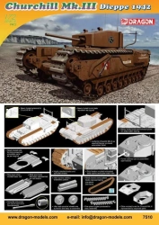Assembled model Churchill Mk.III, Dieppe 1942