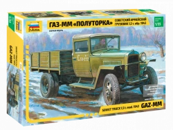 Assemblage model Soviet army truck 1,5t sample 1943 "Polutorka" (GAZ-MM)