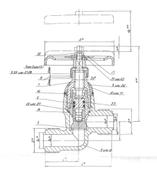 Non-return shut-off valve through union DN 25, PN 10,0 MPa ITSHL.491911.007-05 (522-01.498-05)