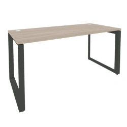 Table on metal O-shaped supports of triangular section SMT series