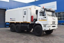 Vehicle for explosives, UZST brand, type UZST03, modification 586B-08 on chassis KAMAZ 5350-D5