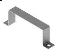 Mounting bracket of belt type ONL FP 000x00, with overall dimensions from 100x40 mm to 600x200 mm, 2,0 mm thick, galvanised