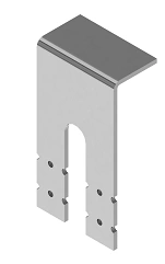 KLFX universal cover retainer, with overall dimensions 57x30 mm, 1.5 mm thick, hot-dip galvanised steel