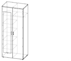 Combination wardrobe with mirror eger SHKE 2 KNSZ