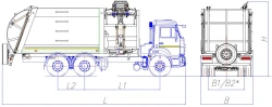 Side-loading rubbish truck model MK-4555-07