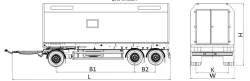 Van trailer type MDO432, modification 878567 on axle MD.?1?2050?12??120?16 (single axle) or on axle MD.?2?1850?12??120?16, (doub