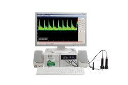 Blood flow velocity analyser ultrasonic Doppler with functions of two-channel echoencephalograph computerised "Ko